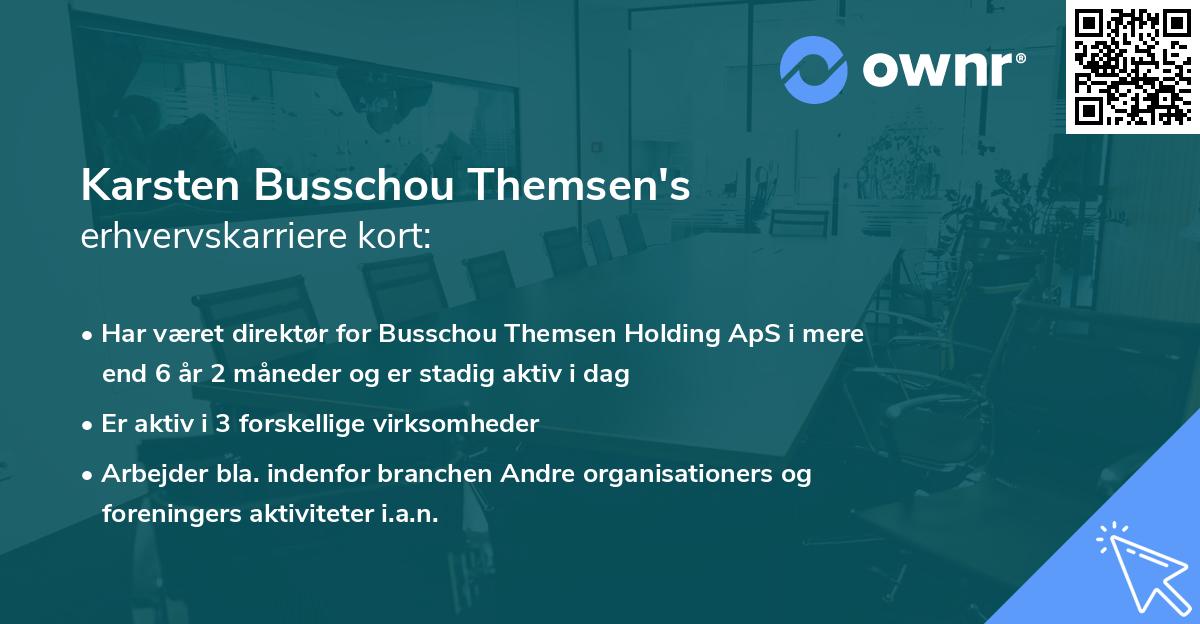 Karsten Busschou Themsen's erhvervskarriere kort