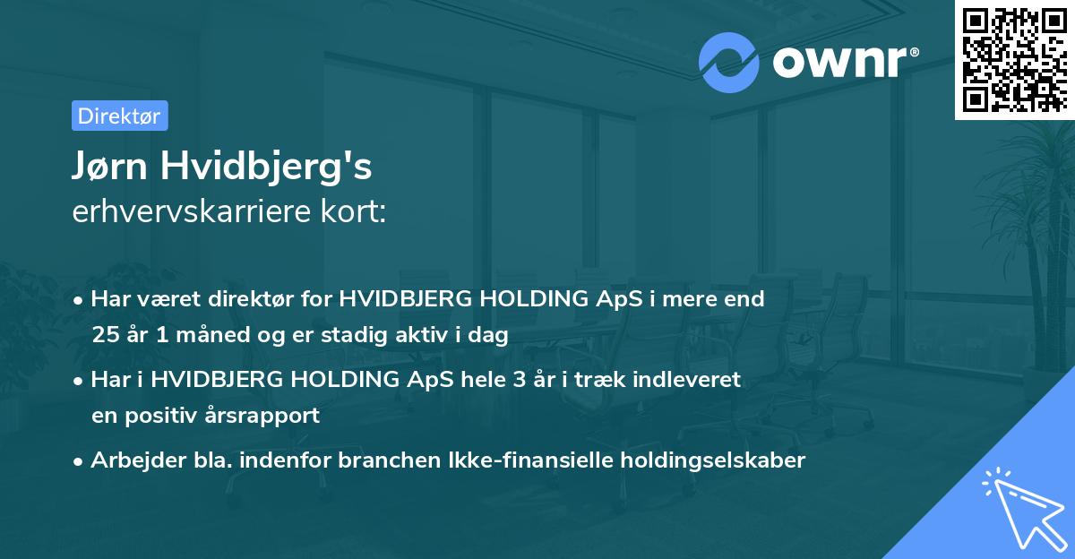 Jørn Hvidbjerg's erhvervskarriere kort