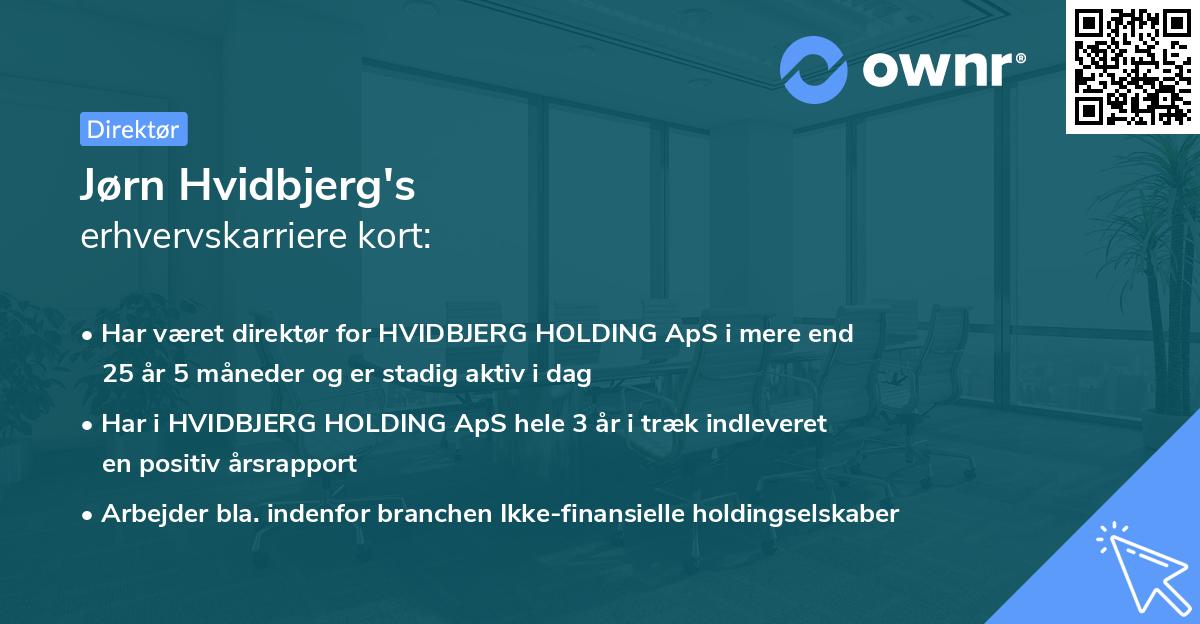 Jørn Hvidbjerg's erhvervskarriere kort
