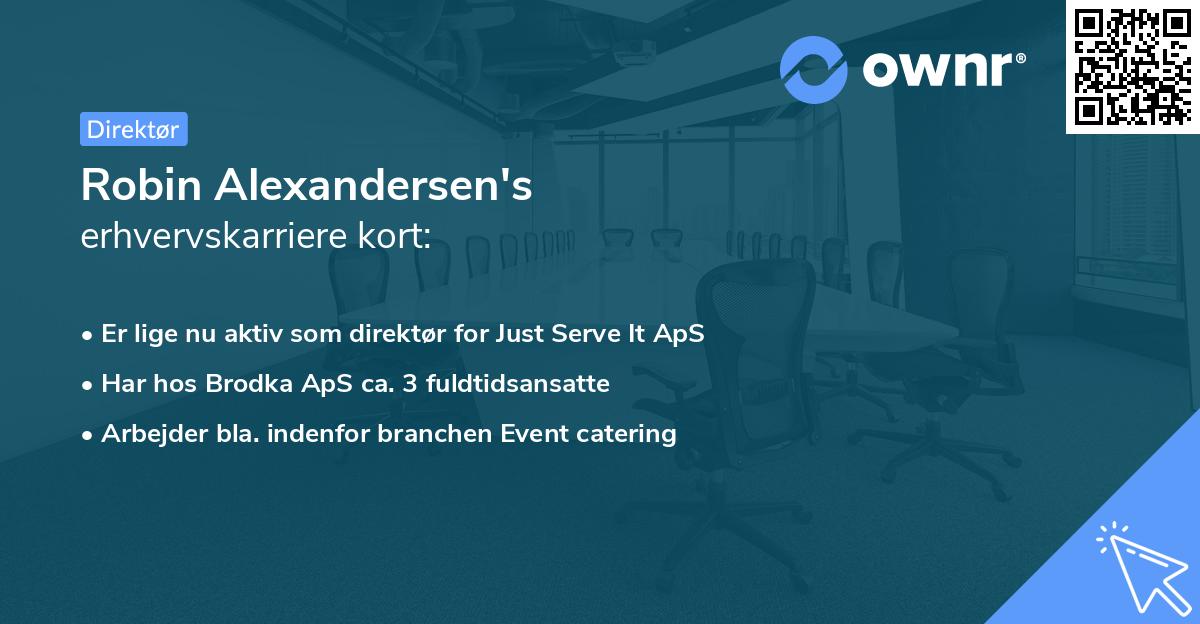 Robin Alexandersen's erhvervskarriere kort