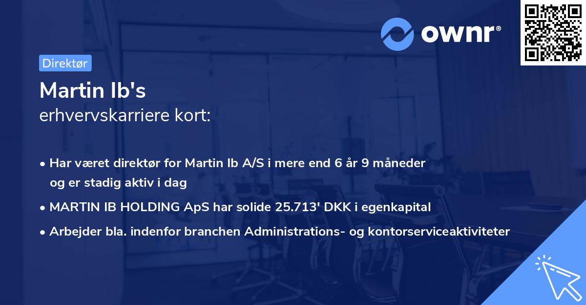 Martin Ib's erhvervskarriere kort