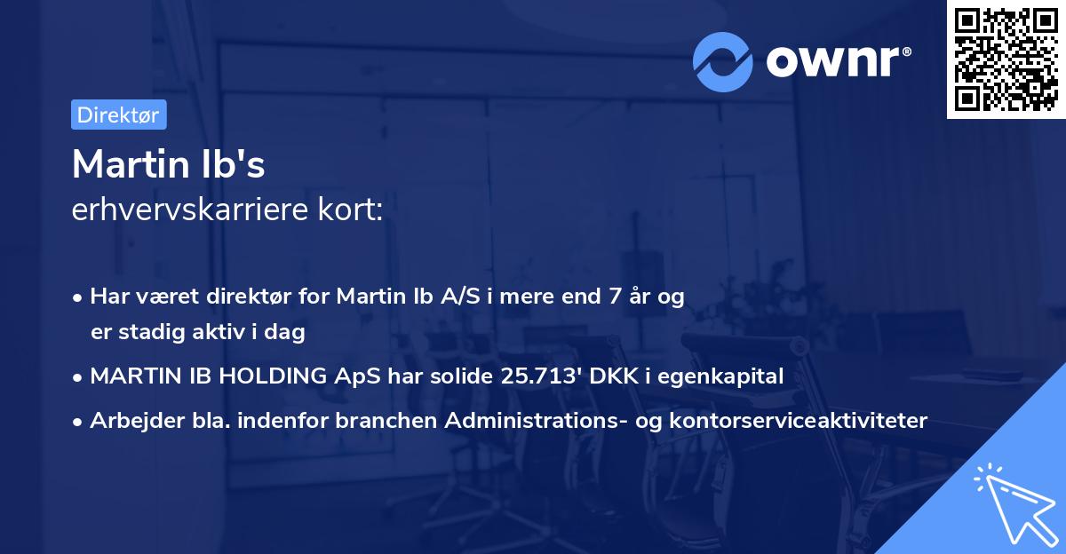 Martin Ib's erhvervskarriere kort