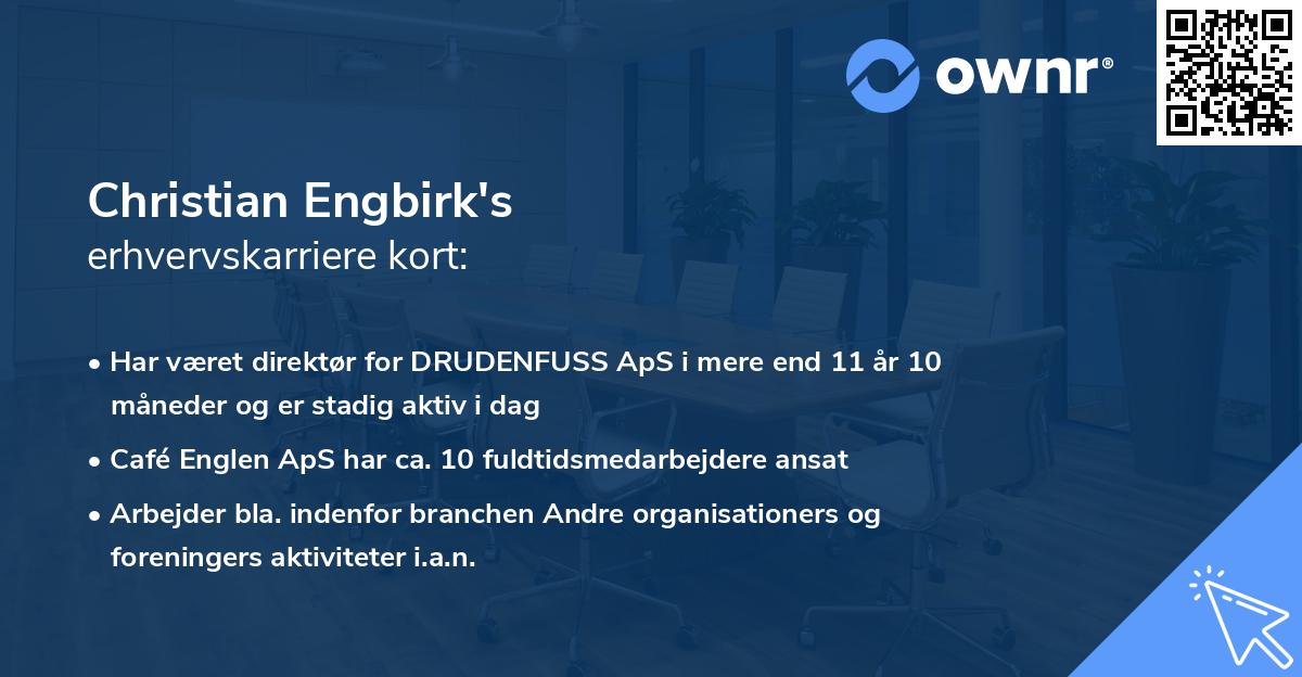 Christian Engbirk's erhvervskarriere kort