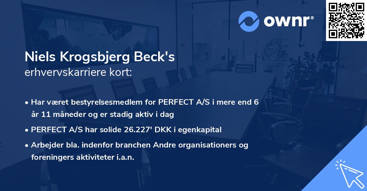 Niels Krogsbjerg Beck's erhvervskarriere kort
