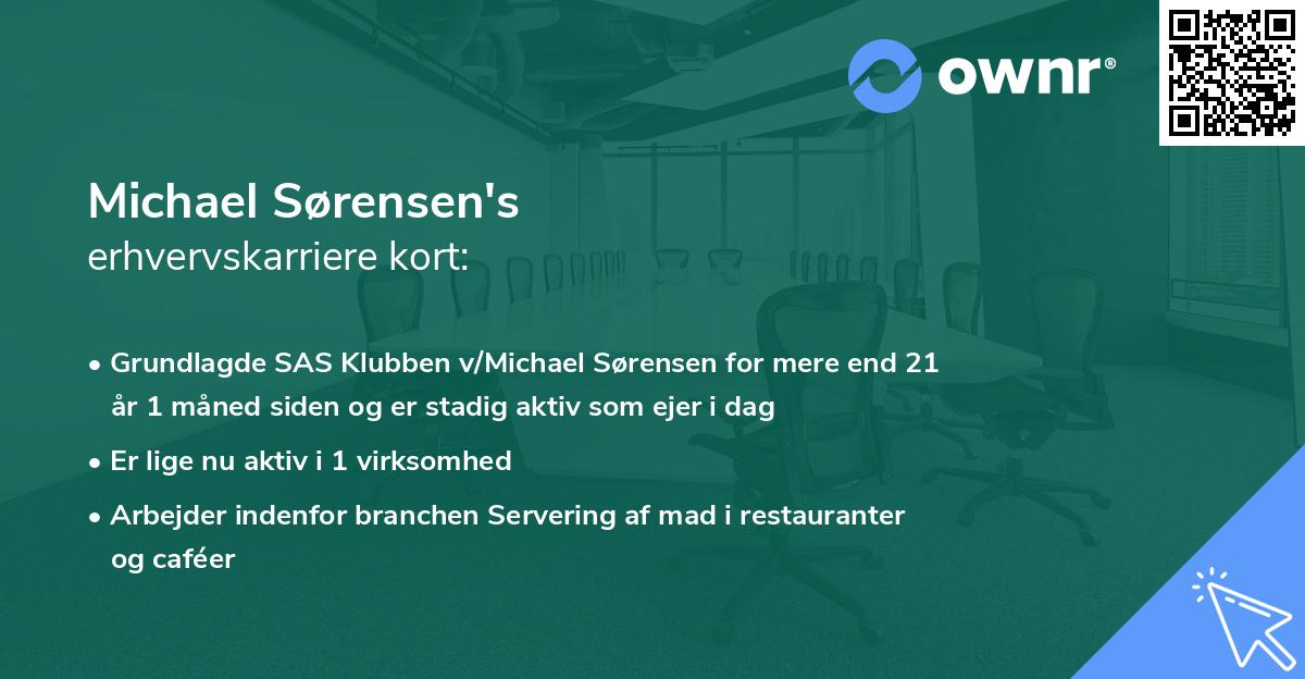 Michael Sørensen's erhvervskarriere kort