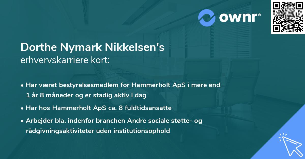 Dorthe Nymark Nikkelsen's erhvervskarriere kort