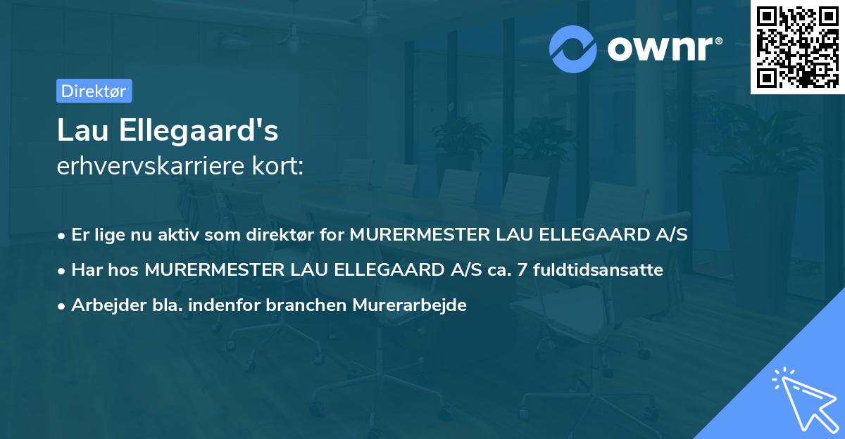 Lau Ellegaard's erhvervskarriere kort