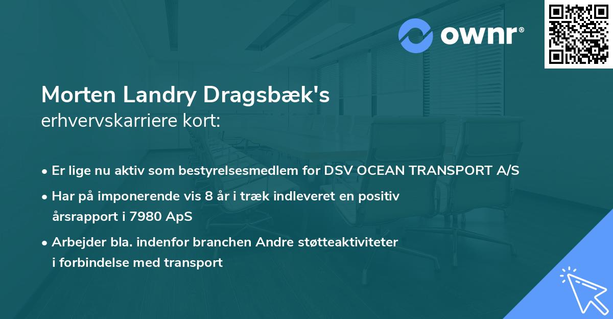 Morten Landry Dragsbæk's erhvervskarriere kort