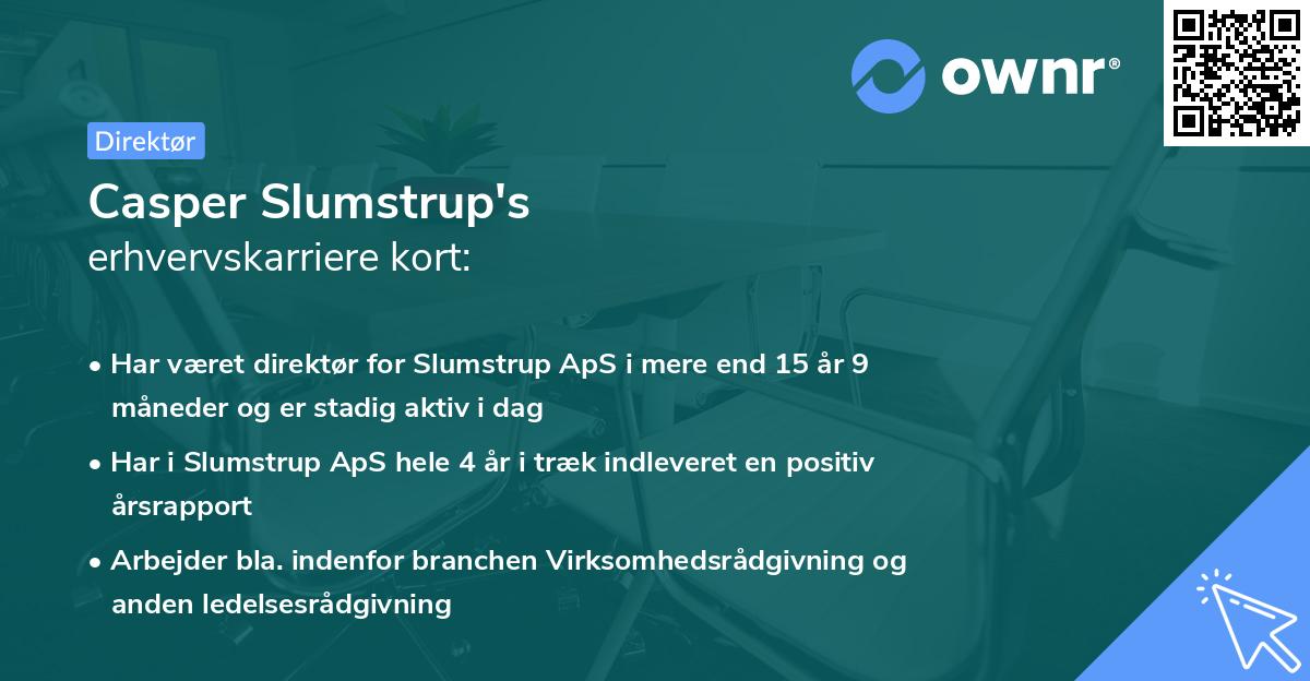 Casper Slumstrup's erhvervskarriere kort