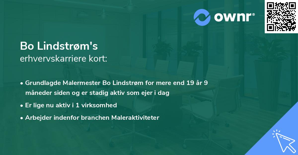 Bo Lindstrøm's erhvervskarriere kort