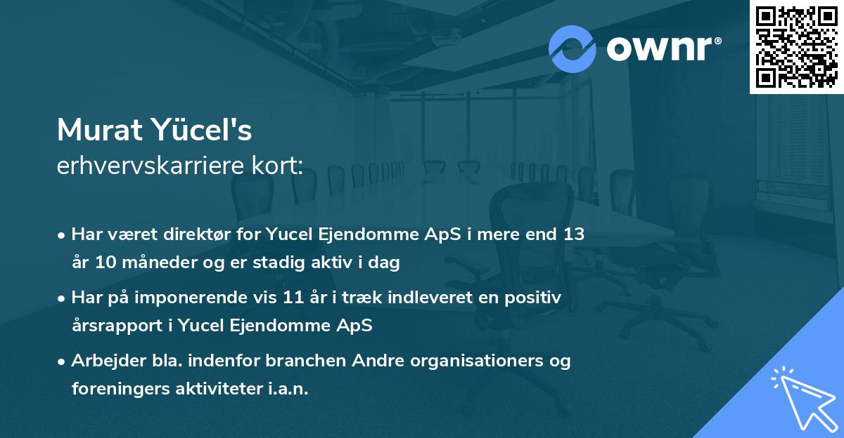 Murat Yücel's erhvervskarriere kort