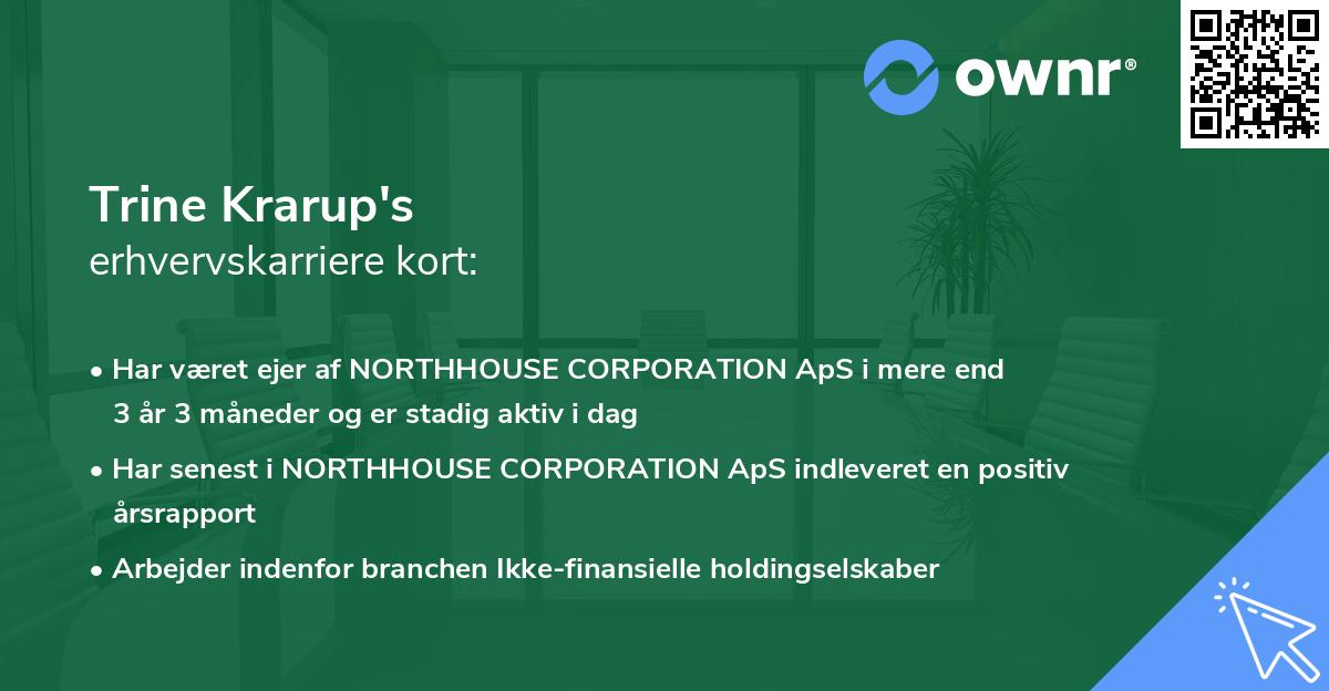 Trine Krarup's erhvervskarriere kort