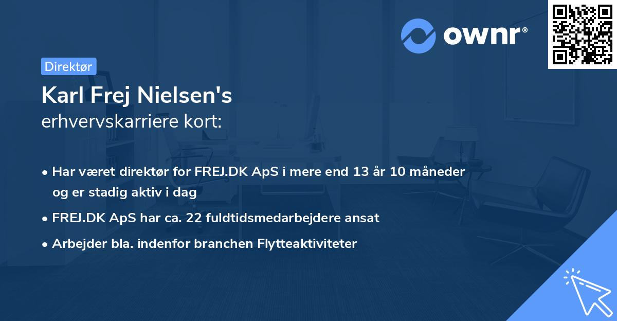 Karl Frej Nielsen's erhvervskarriere kort