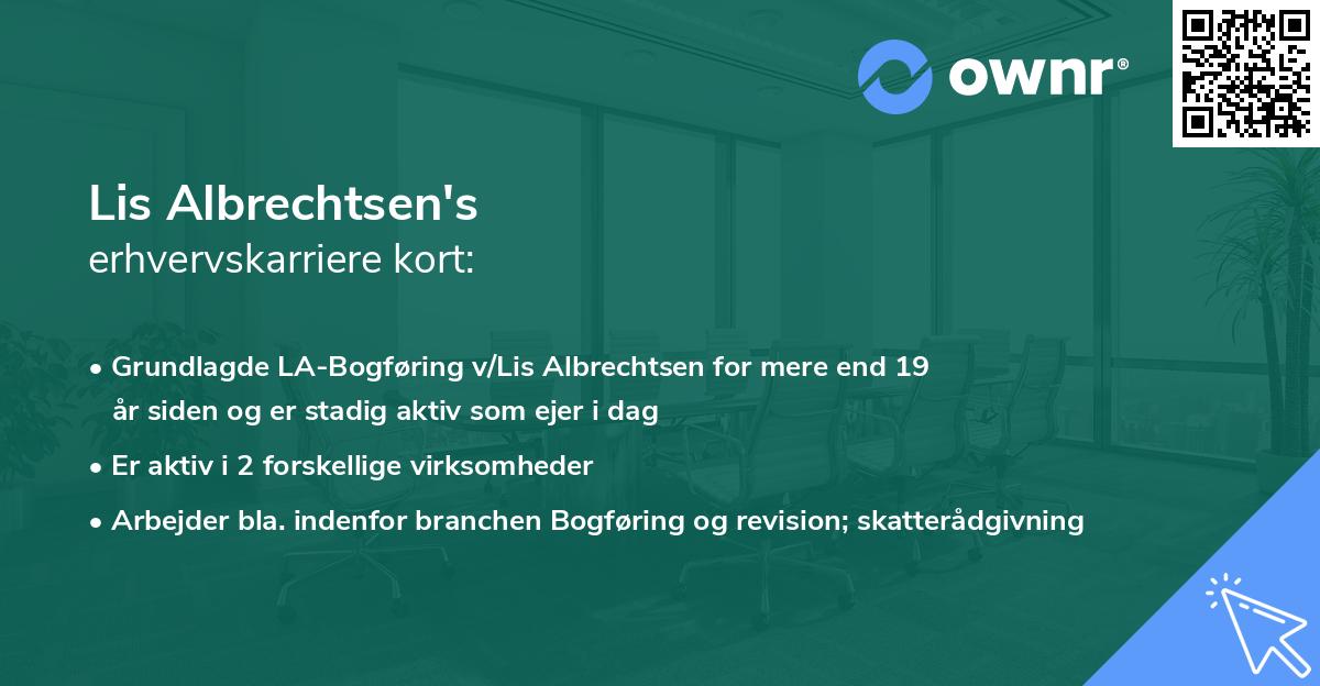 Lis Albrechtsen's erhvervskarriere kort