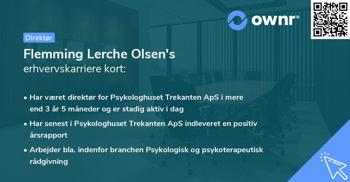 Flemming Lerche Olsen's erhvervskarriere kort