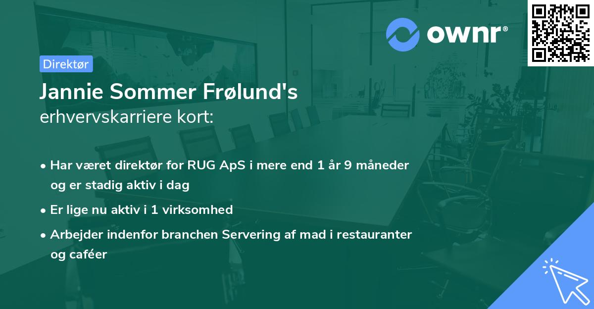 Jannie Sommer Frølund's erhvervskarriere kort