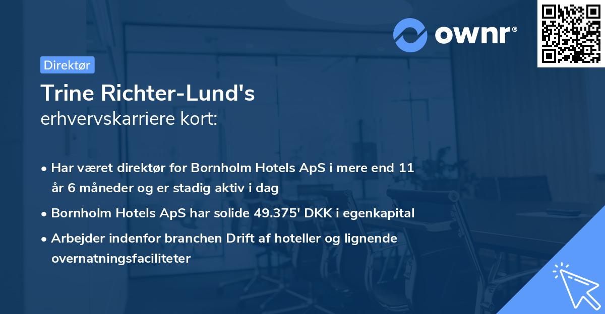 Trine Richter-Lund's erhvervskarriere kort