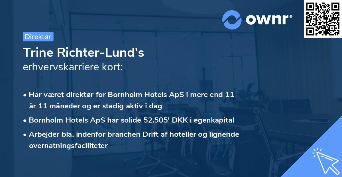 Trine Richter-Lund's erhvervskarriere kort