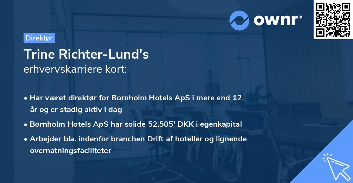 Trine Richter-Lund's erhvervskarriere kort