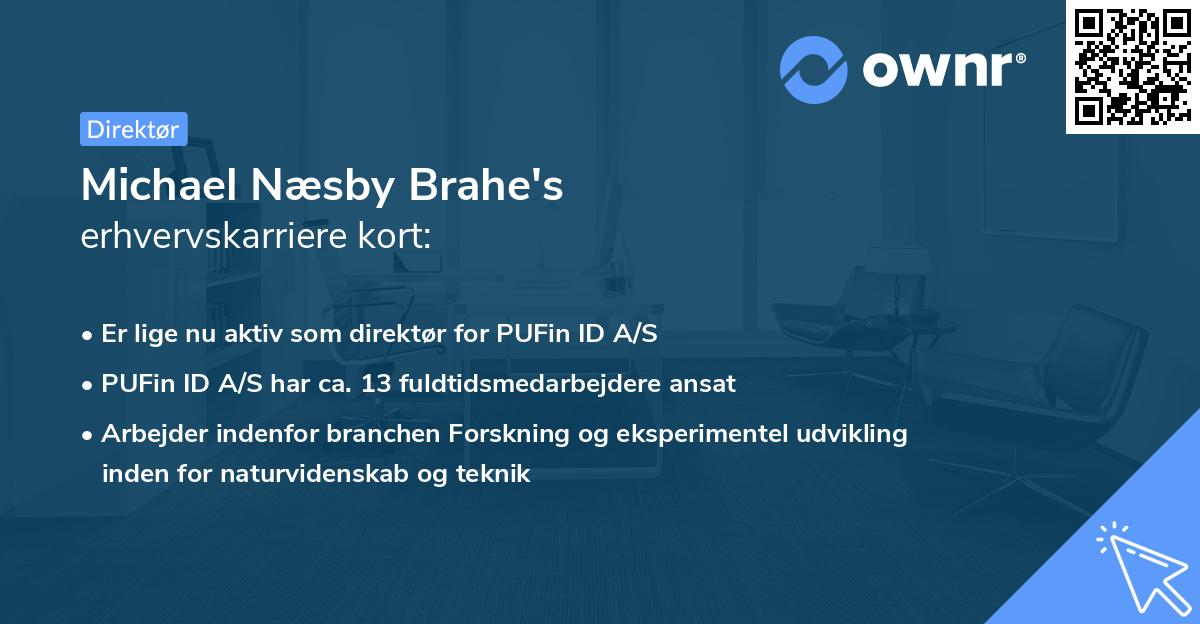 Michael Næsby Brahe's erhvervskarriere kort