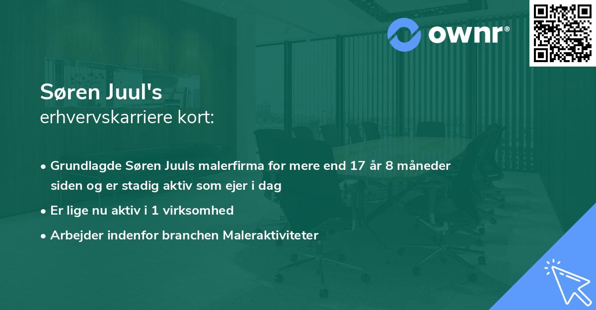 Søren Juul's erhvervskarriere kort