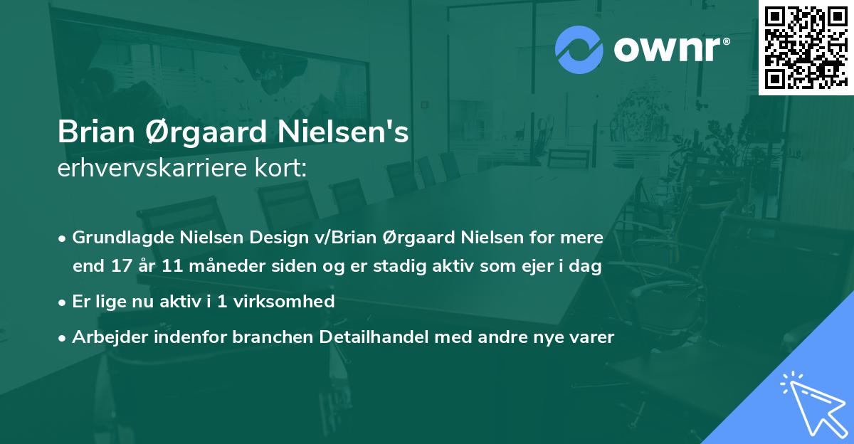 Brian Ørgaard Nielsen's erhvervskarriere kort