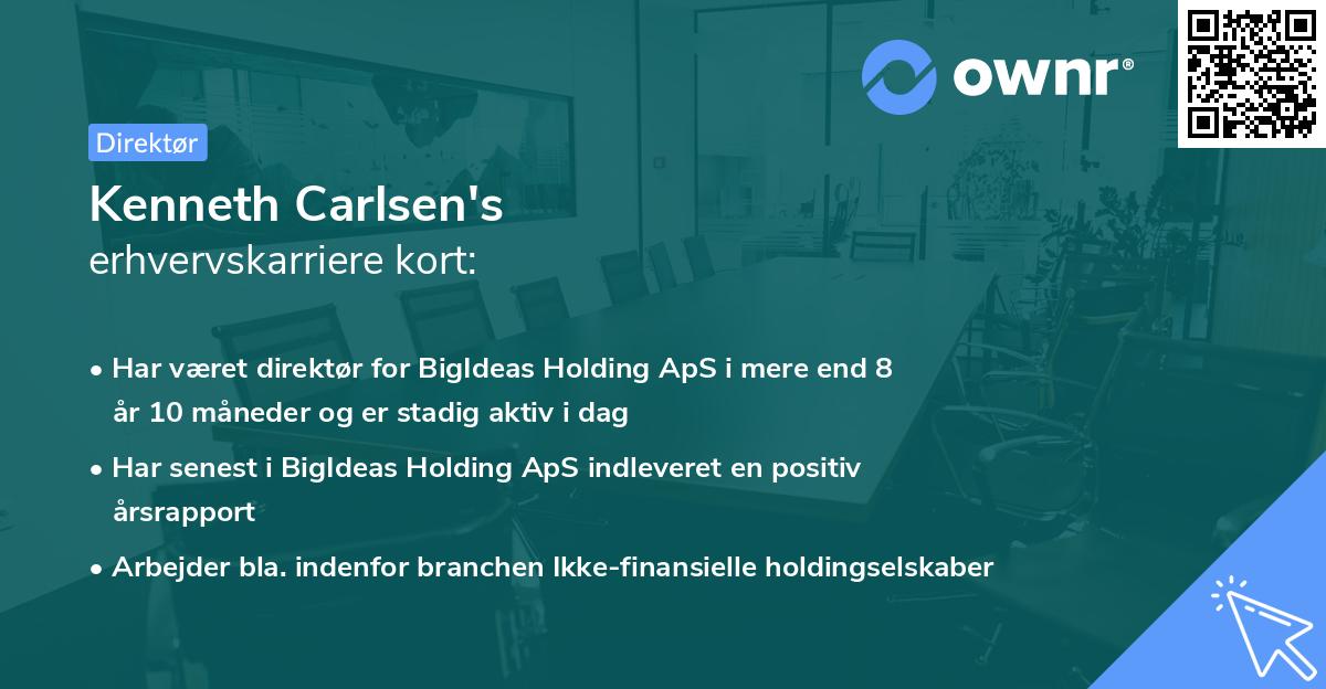 Kenneth Carlsen's erhvervskarriere kort