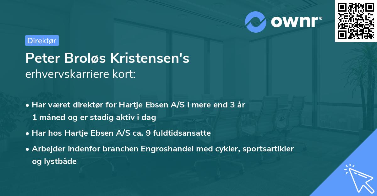 Peter Broløs Kristensen's erhvervskarriere kort