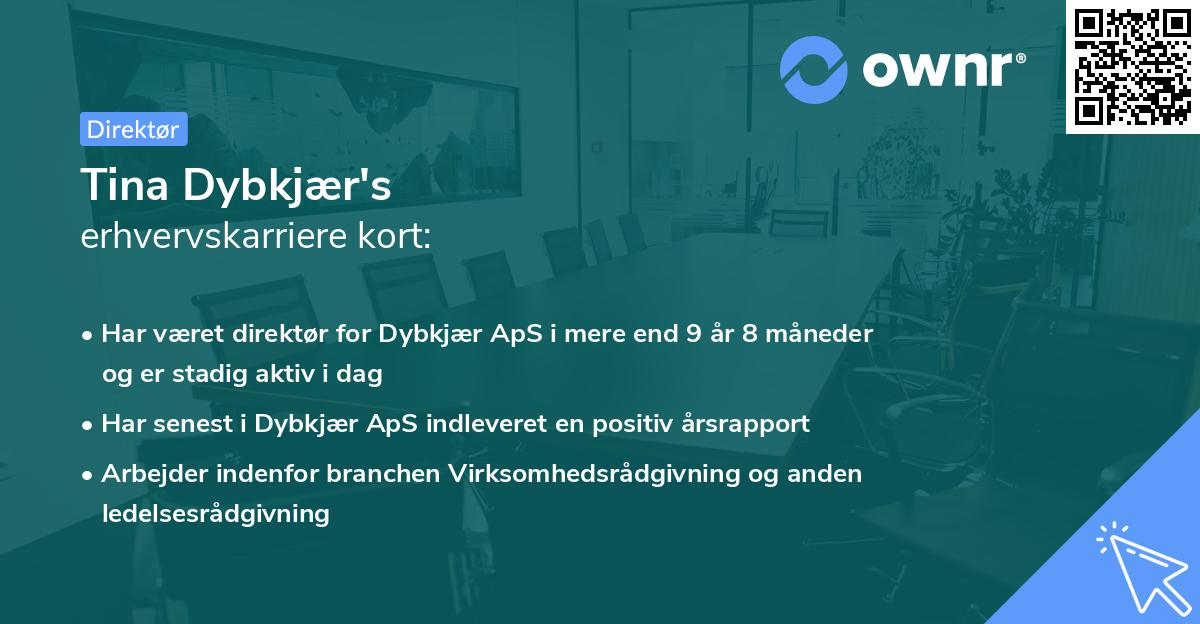 Tina Dybkjær's erhvervskarriere kort