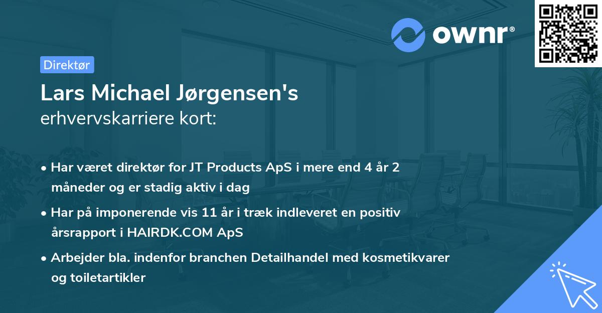 Lars Michael Jørgensen's erhvervskarriere kort