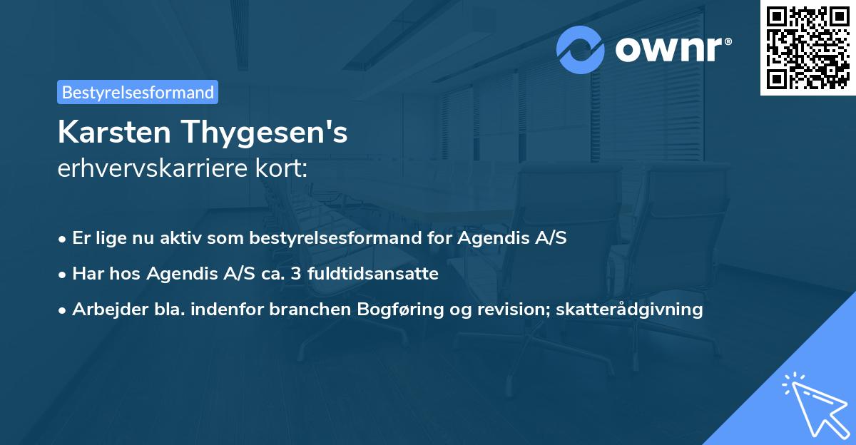 Karsten Thygesen's erhvervskarriere kort