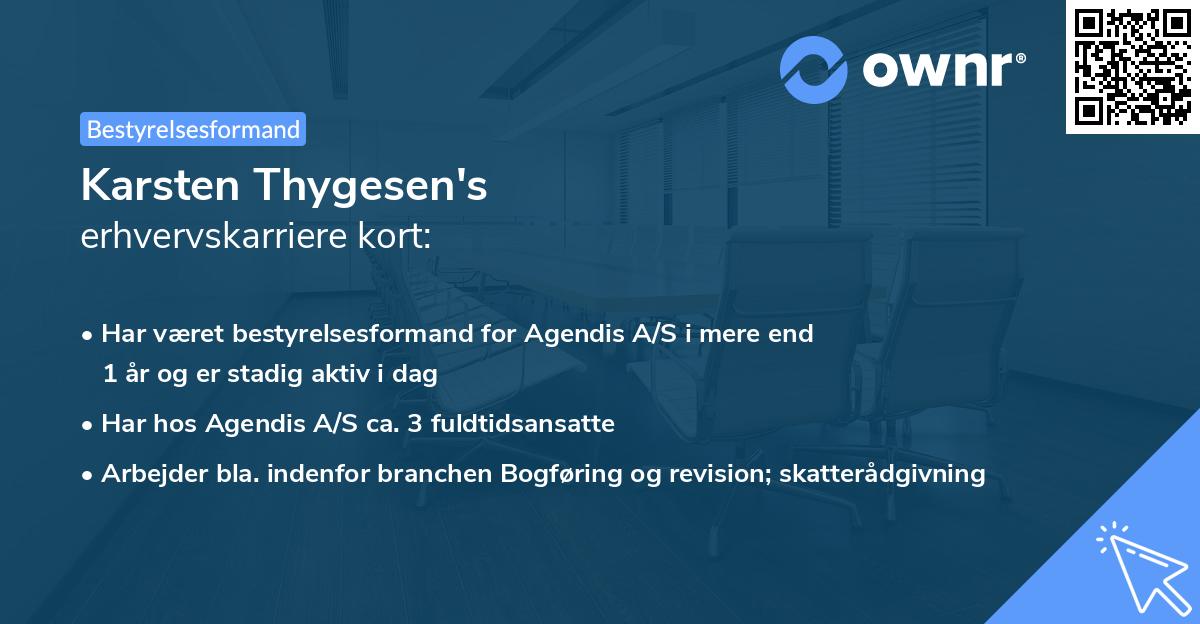 Karsten Thygesen's erhvervskarriere kort