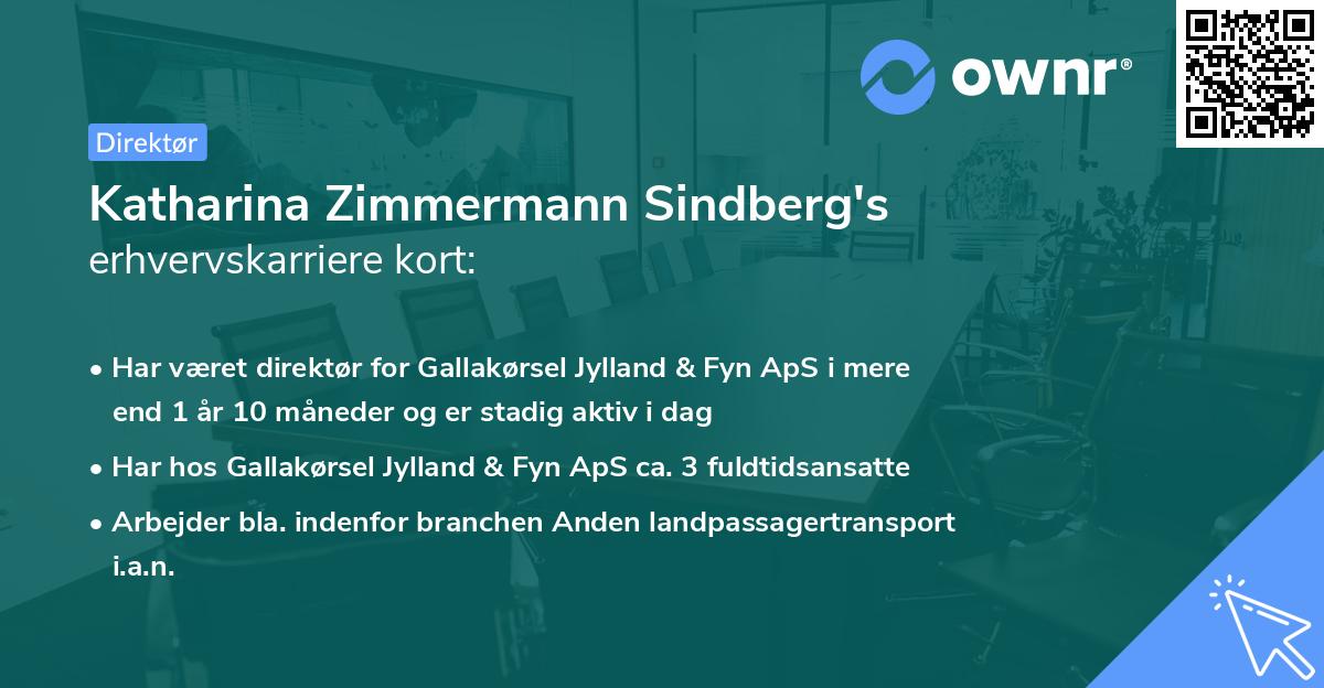Katharina Zimmermann Sindberg's erhvervskarriere kort