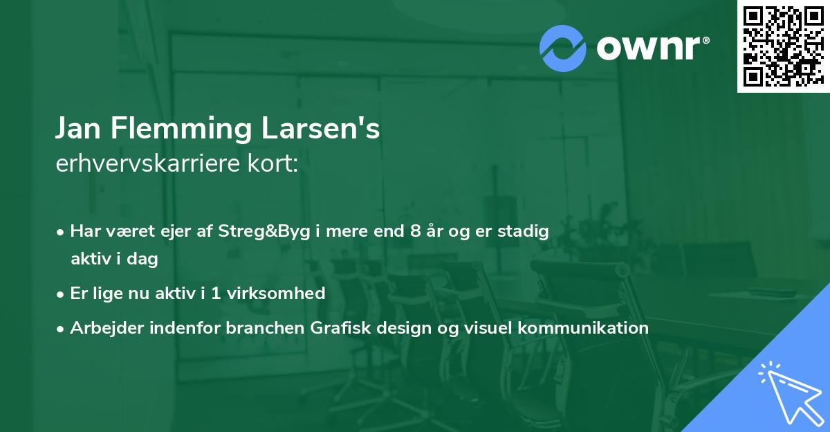 Jan Flemming Larsen's erhvervskarriere kort