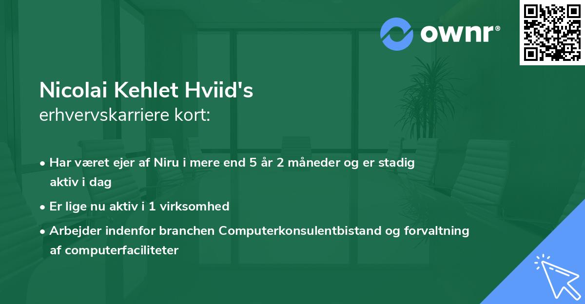 Nicolai Kehlet Hviid's erhvervskarriere kort