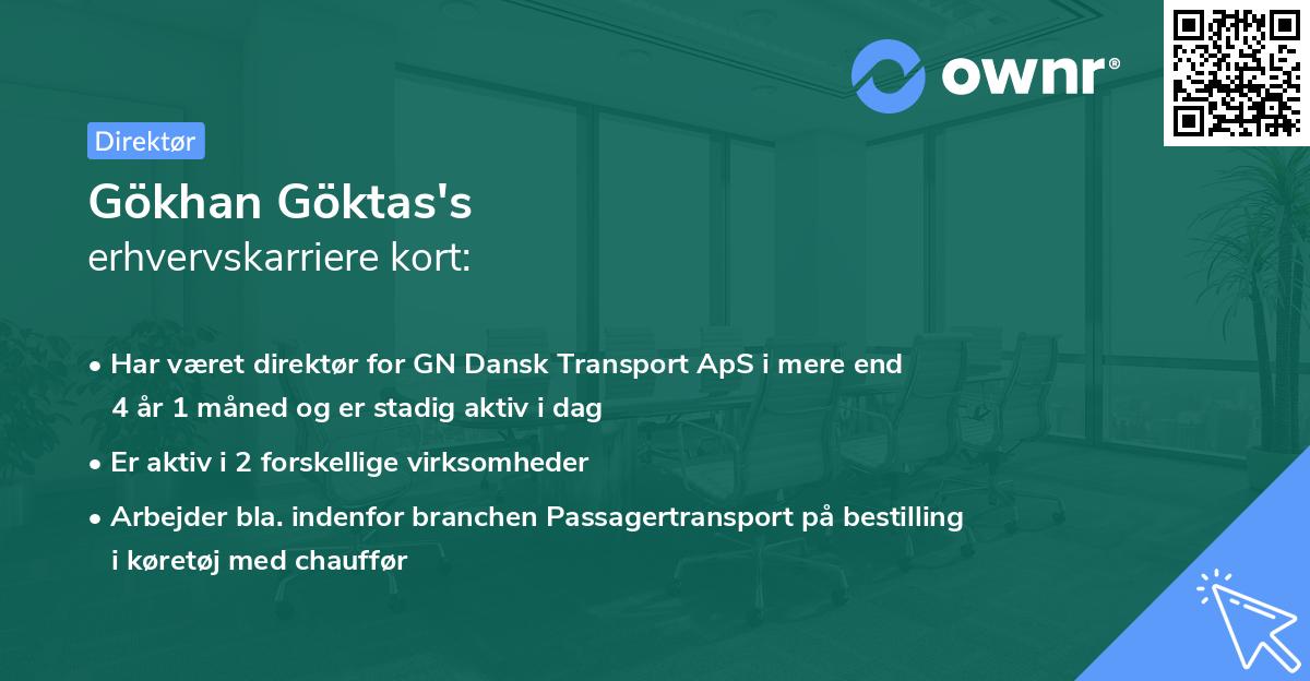 Gökhan Göktas's erhvervskarriere kort