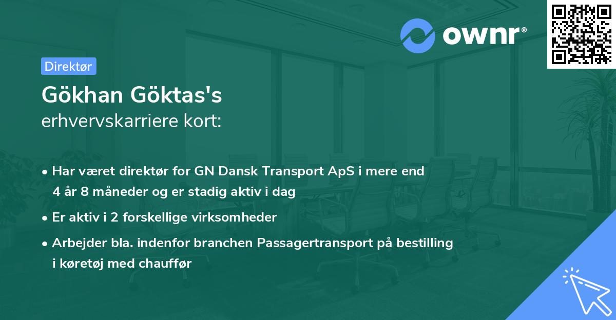 Gökhan Göktas's erhvervskarriere kort
