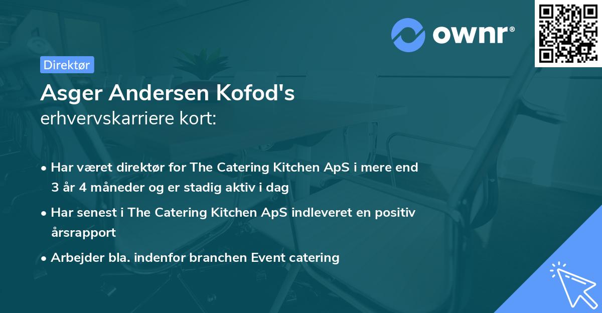 Asger Andersen Kofod's erhvervskarriere kort