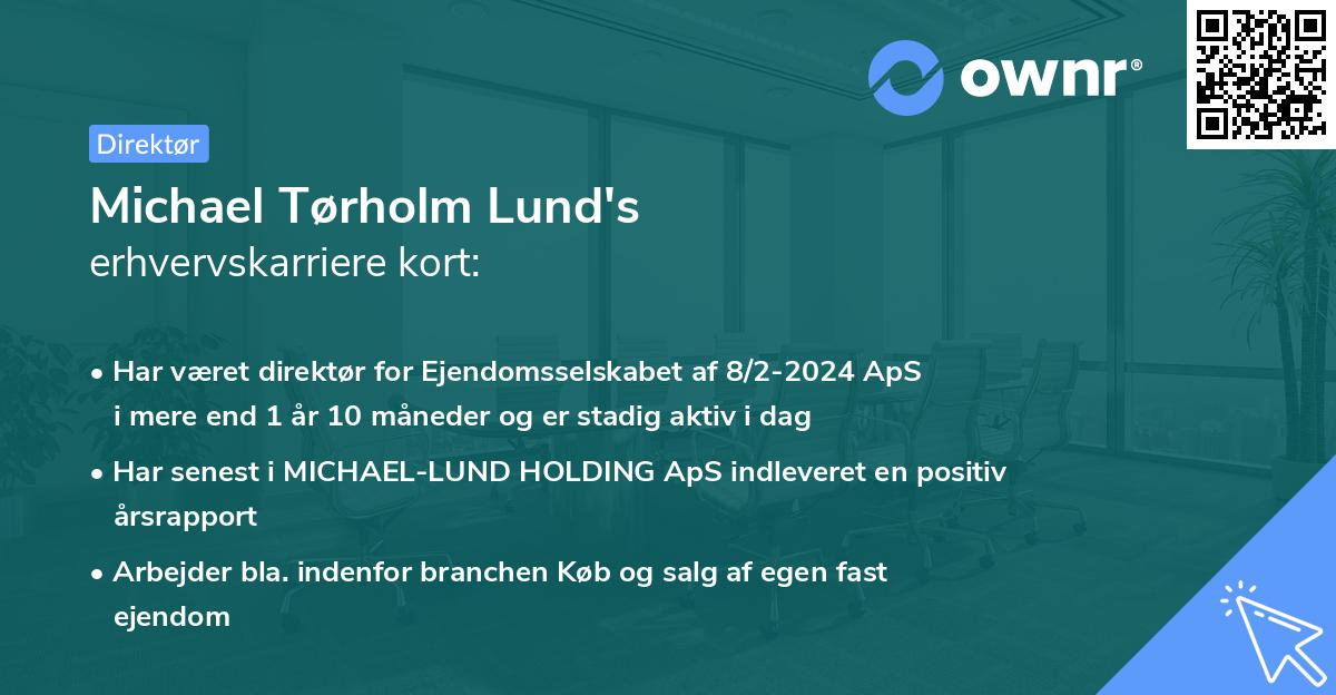 Michael Tørholm Lund's erhvervskarriere kort
