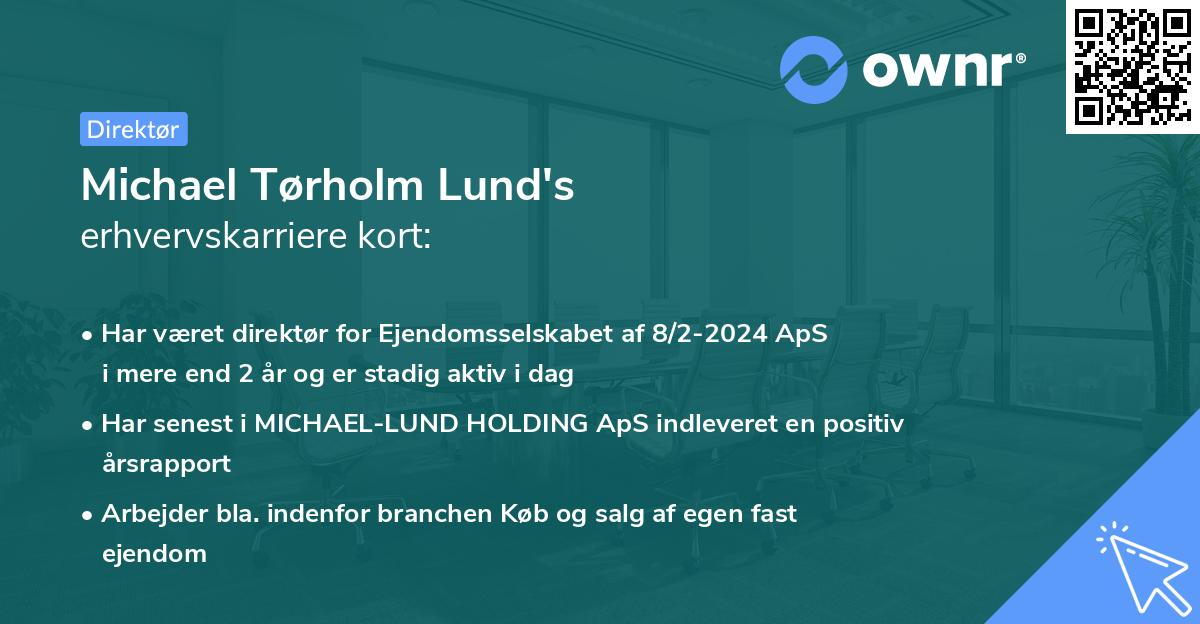 Michael Tørholm Lund's erhvervskarriere kort