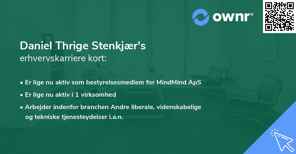 Daniel Thrige Stenkjær's erhvervskarriere kort