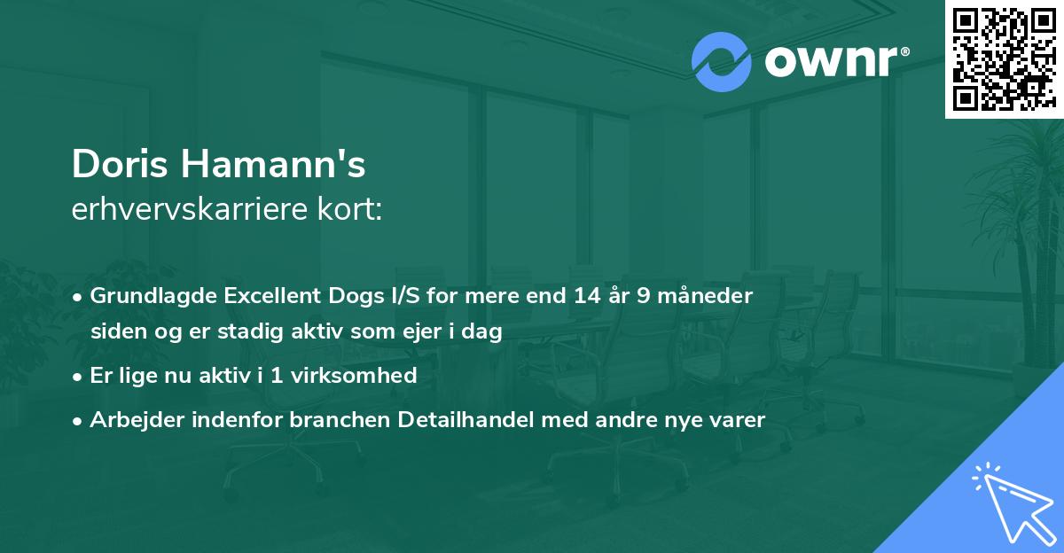 Doris Hamann's erhvervskarriere kort