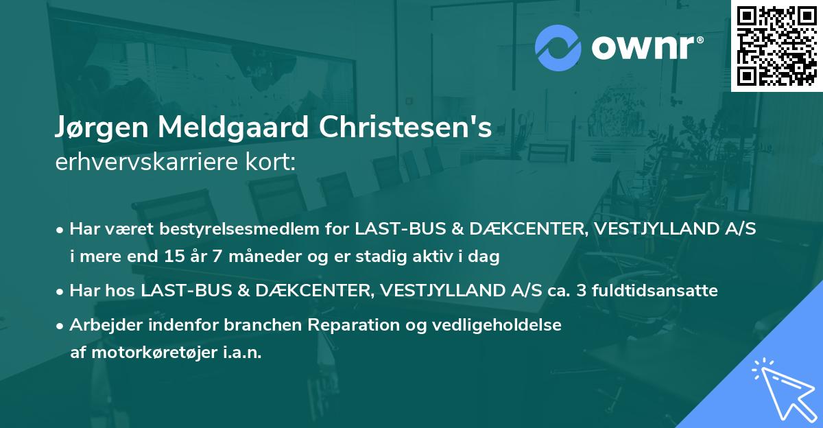 Jørgen Meldgaard Christesen's erhvervskarriere kort