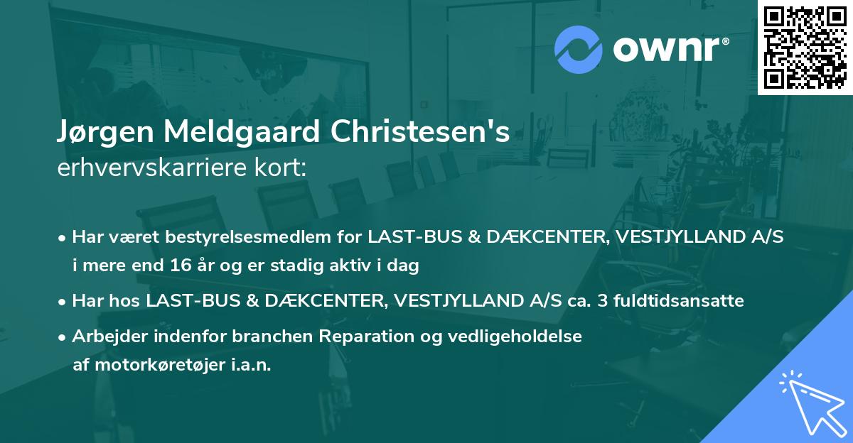 Jørgen Meldgaard Christesen's erhvervskarriere kort
