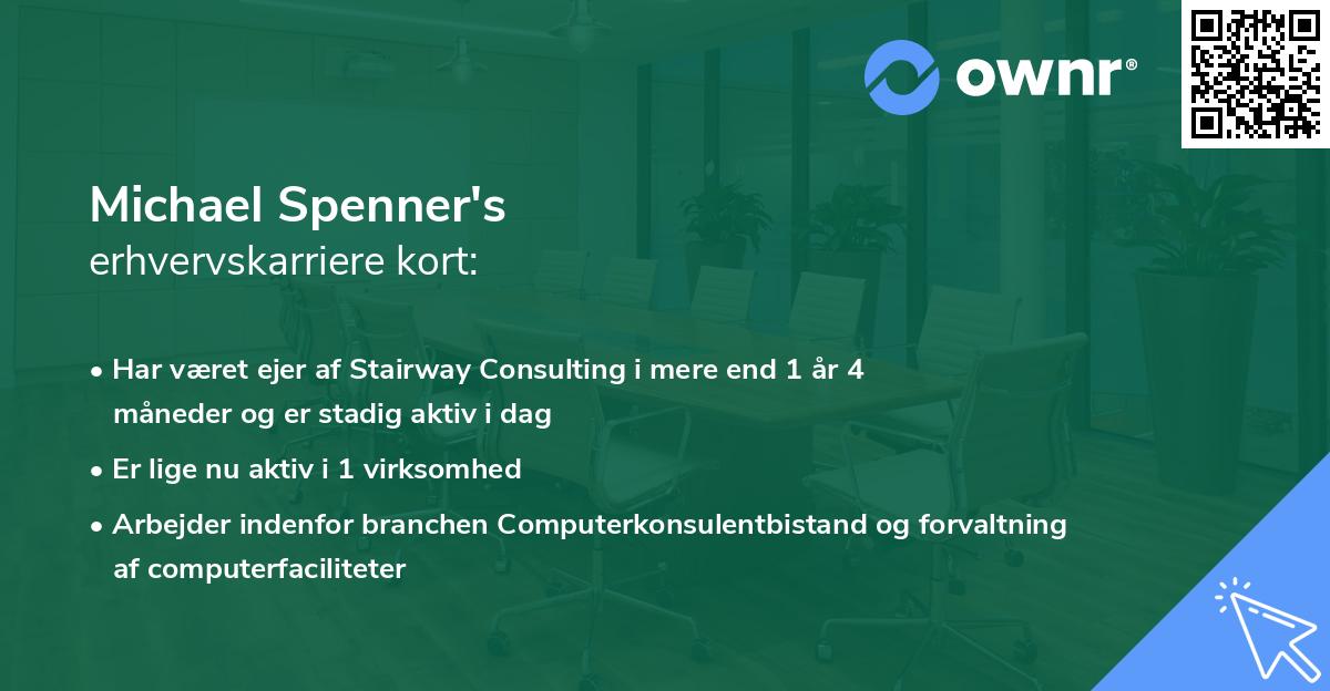 Michael Spenner's erhvervskarriere kort