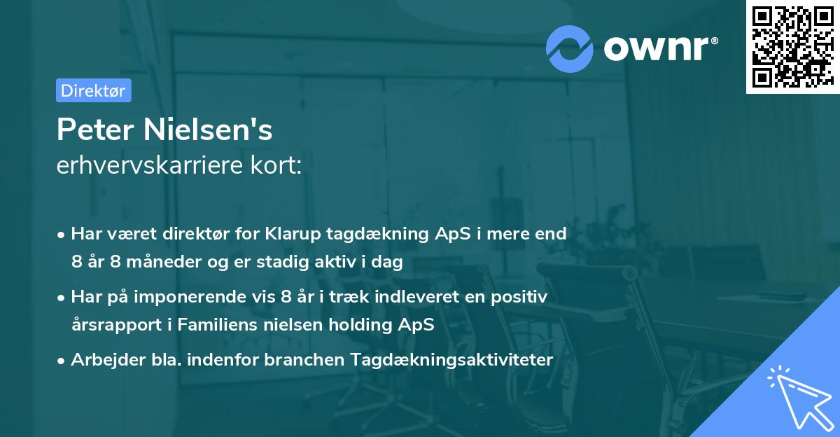 Peter Nielsen's erhvervskarriere kort