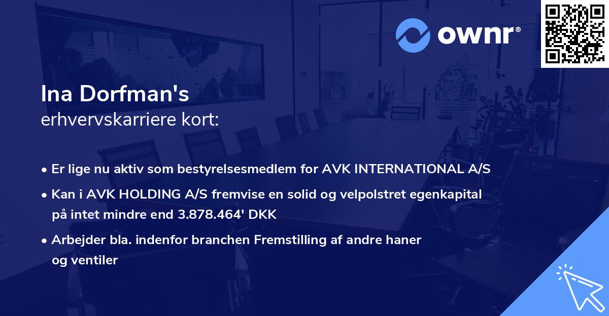 Ina Dorfman's erhvervskarriere kort