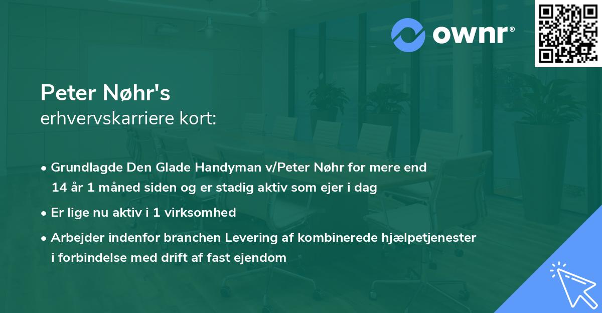 Peter Nøhr's erhvervskarriere kort