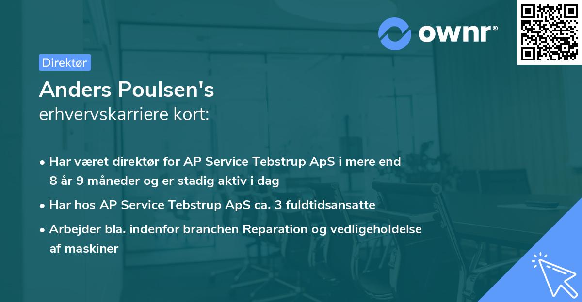 Anders Poulsen's erhvervskarriere kort