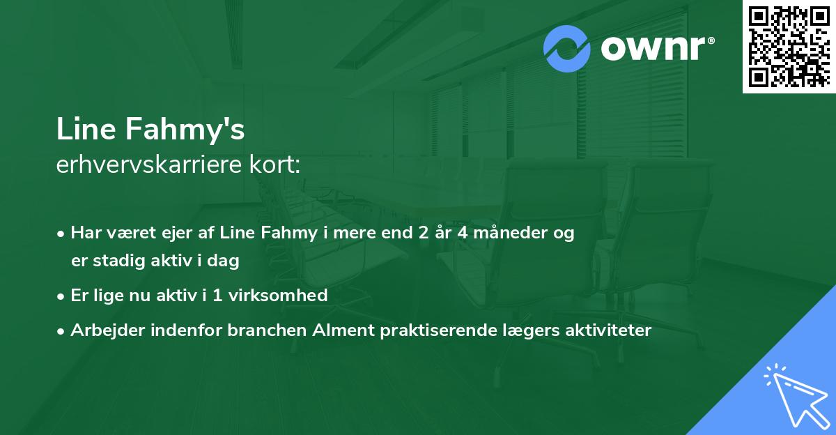 Line Fahmy's erhvervskarriere kort